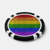 Regenbogen-Glitzer Gradient Pokerchips (Einzeln)