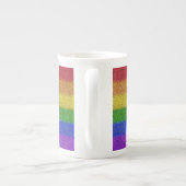 Regenbogen-Glitzer Gradient Porzellantasse (Rückseite)