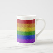 Regenbogen-Glitzer Gradient Porzellantasse (Rechts)