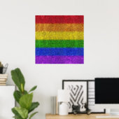 Regenbogen-Glitzer Gradient Poster (Heimbüro)