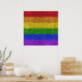Regenbogen-Glitzer Gradient Poster (Küche)