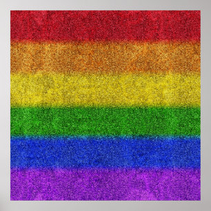 Regenbogen-Glitzer Gradient Poster