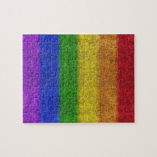 Regenbogen-Glitzer Gradient Puzzle (Horizontal)