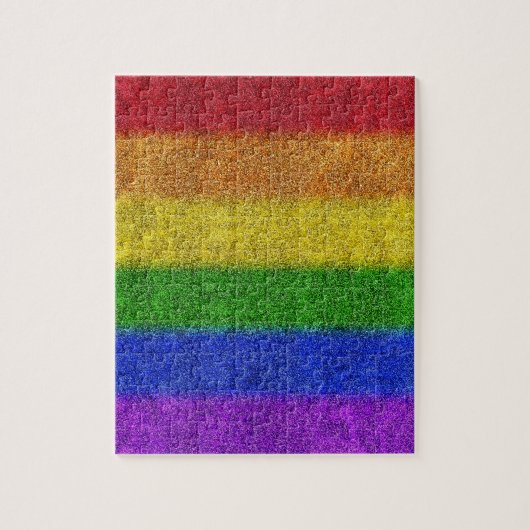 Regenbogen-Glitzer Gradient Puzzle (Vertikal)