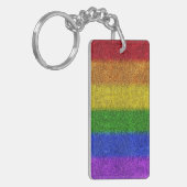 Regenbogen-Glitzer Gradient Schlüsselanhänger (Vorderseite links)