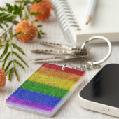 Regenbogen-Glitzer Gradient Schlüsselanhänger (Vorderseite rechts)