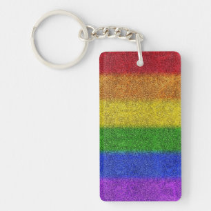Regenbogen-Glitzer Gradient Schlüsselanhänger