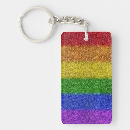 Regenbogen-Glitzer Gradient Schlüsselanhänger (Vorderseite)