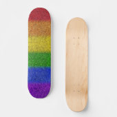 Regenbogen-Glitzer Gradient Skateboard (Vorderseite)