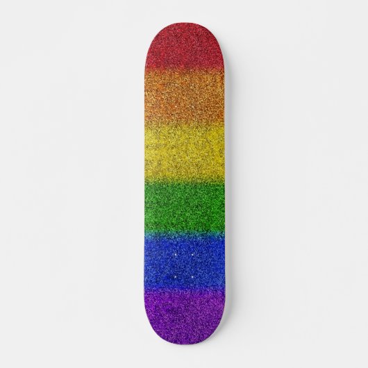Regenbogen-Glitzer Gradient Skateboard (Vorne)
