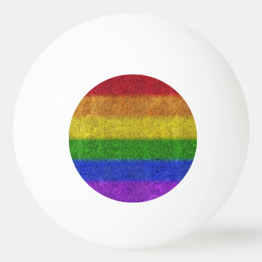 Regenbogen-Glitzer Gradient Tischtennisball (Vorderseite)