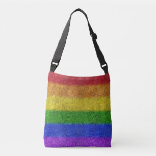 Regenbogen-Glitzer Gradient Tragetaschen Mit Langen Trägern
