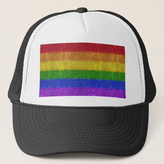 Regenbogen-Glitzer Gradient Truckerkappe (Vorderseite)