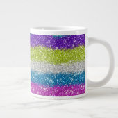 Regenbogen-Glitzer Jumbo-Tasse (Rechts)