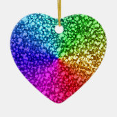 REGENBOGEN-GLITZER KERAMIK ORNAMENT (Vorne)