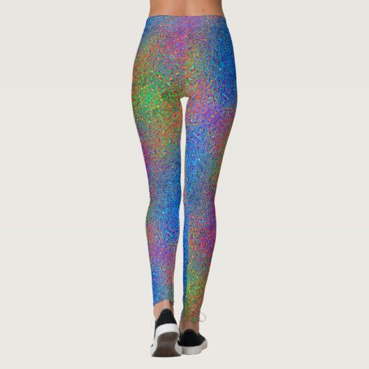 Regenbogen-Glitzer Leggings (Rückseite)