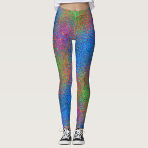 Regenbogen-Glitzer Leggings