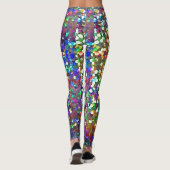 Regenbogen-Glitzer-Leggings Leggings (Rückseite)