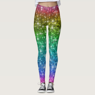 Regenbogen-Glitzer-Leggings Leggings