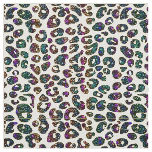 Regenbogen-Glitzer-Leopard-Druck-Gewebe Stoff (Muster)
