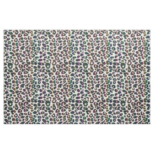 Regenbogen-Glitzer-Leopard-Druck-Gewebe Stoff (Fat Quarter (45,7 x 55,9 cm))