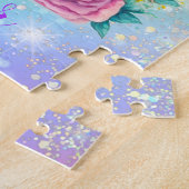 Regenbogen Glitzer Magisches Einhorn Puzzle (Seite)