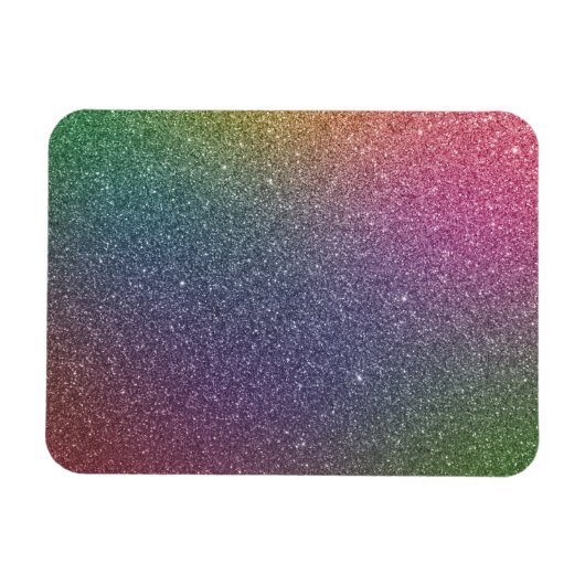 Regenbogen Glitzer Magnet (Horizontal)