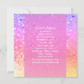 Regenbogen-Glitzer:Party Einladung (Vorderseite)