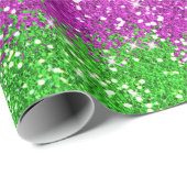 Regenbogen-Glitzer-Streifen Geschenkpapier (Rolleneckpunkt)
