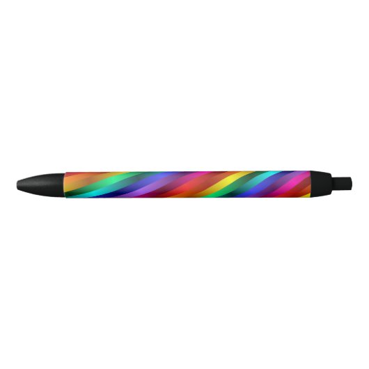 Regenbogen-Glitzer Stripes Stift (Vorderseite)