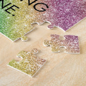 Regenbogen-Glitzer-Zitat Puzzle (Seite)