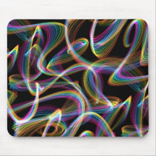 Regenbogen-Glowstick-Lichtmalerei : Mousepad