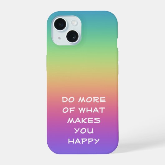 Regenbogen Glück iPhone 15 Hülle (Rückseite)