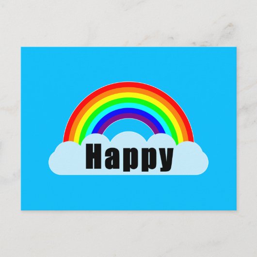 REGENBOGEN - Glücklich Postkarte (Vorderseite)