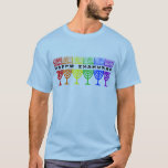 Regenbogen glückliche Chanukah Shirts<br><div class="desc">Glückliches Chanukah in einer Linie von Regenbogen chanukiot (menorahs). Ein jüdischer Feiertagsentwurf für Chanukah.</div>