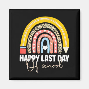 Regenbogen glücklicher letzter Schultag Lehrer Sch Magnet