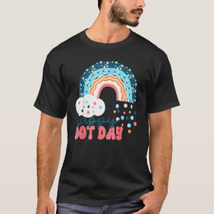 Regenbogen Glücklicher Tupfen Lustiger Internation T-Shirt