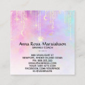 *~* Regenbogen Gold Sparkle Glitzer Moon Sun Unico Quadratische Visitenkarte (Rückseite)