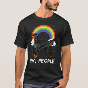 Regenbogen Gordon Setter Ew Menschen Einhorn Hund T-Shirt