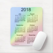 Regenbogen-Großdruck-6-monatiger Kalender 2018 Mousepad (Mit Mouse)