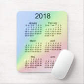 Regenbogen-Großdruck-6-monatiger Kalender 2018 Mousepad (Mit Mouse)