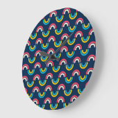 Regenbogen Große Wanduhr (Winkel)