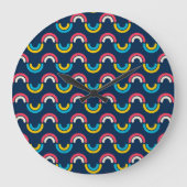 Regenbogen Große Wanduhr (Vorderseite)