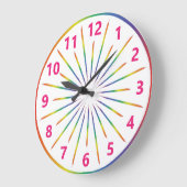 Regenbogen Große Wanduhr (Winkel)