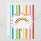Regenbogen-großer breiter Streifen-moderner Einladung (Rückseite)