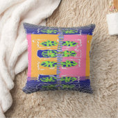 Regenbogen Grün Blau Floral Kissen (Decke)