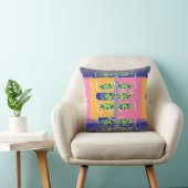 Regenbogen Grün Blau Floral Kissen (Stuhl )