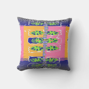 Regenbogen Grün Blau Floral Kissen