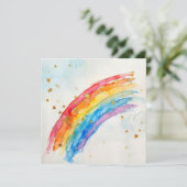 Regenbogen-Grußkarte. Karte (Stehend Vorderseite)