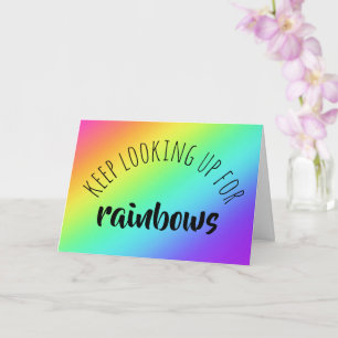 Regenbogen-Grußkarte zum Aufwärtsblicken Karte